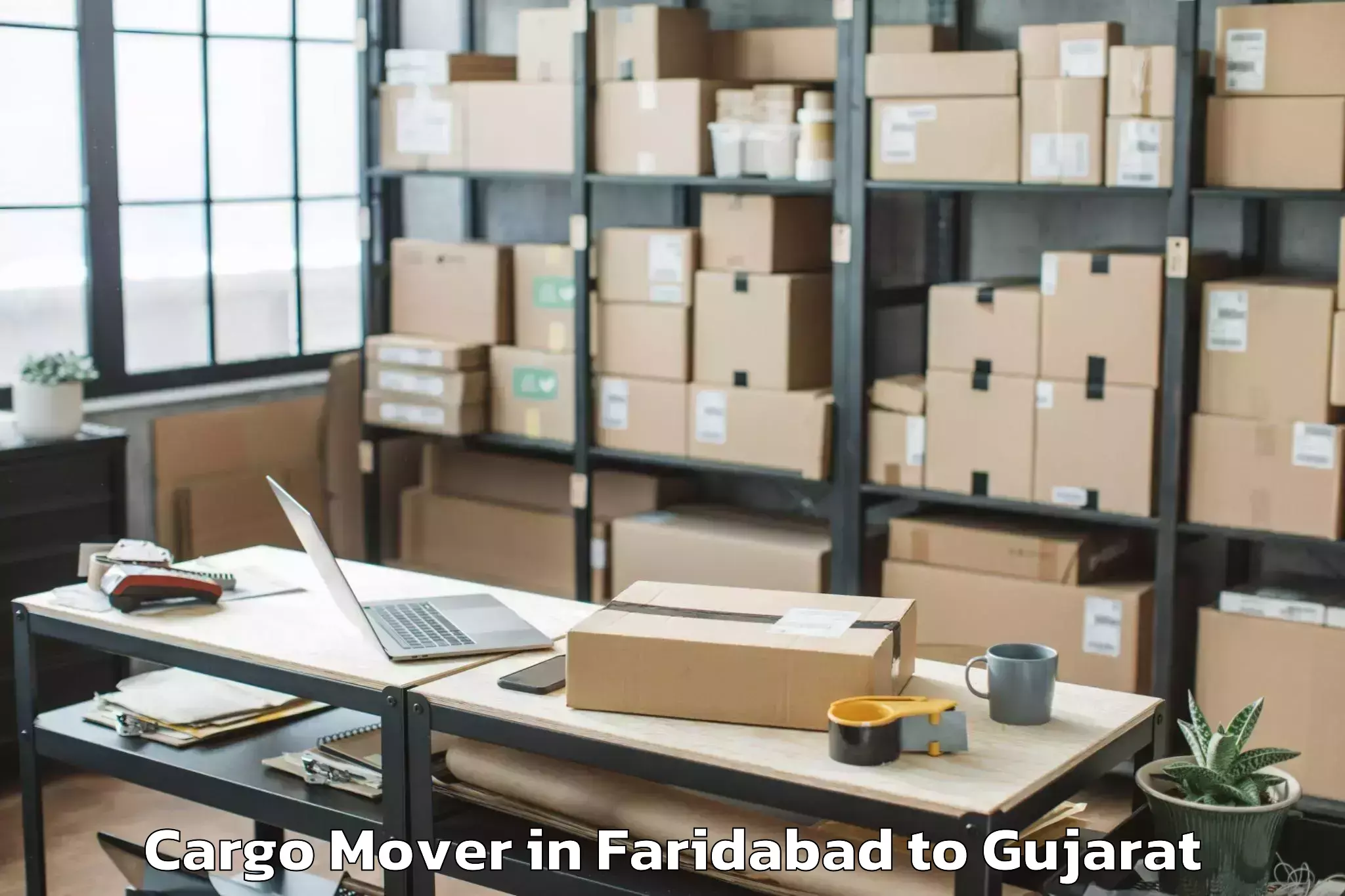 Book Faridabad to Dhuwaran Cargo Mover